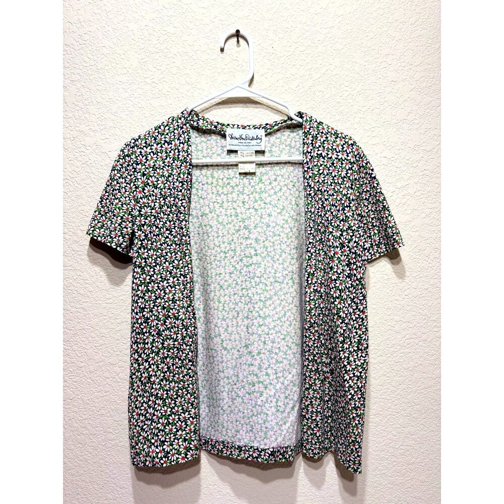 Diane von Furstenberg Floral Silk Blouse Womens Size 6